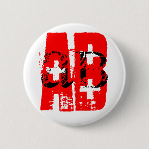 Badge Rond 5 Cm Bouton rond AB+ du groupe sanguin