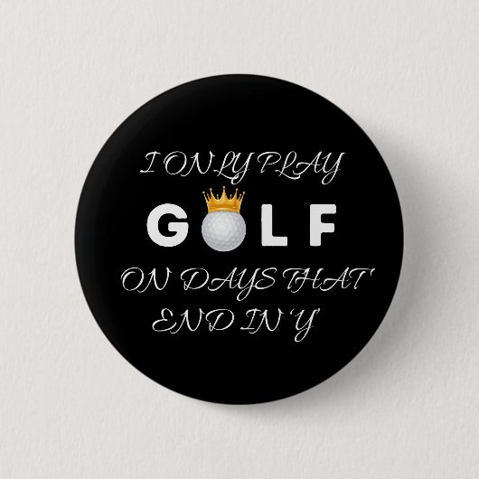 Badge Rond 5 Cm Bouton rond avec design golf (Devant)