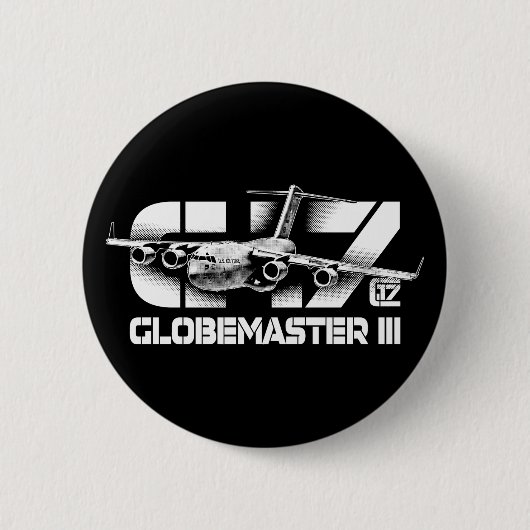 Badge Rond 5 Cm Bouton rond C-17 Globemaster III (Devant)