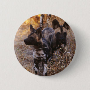Badge Rond 5 Cm Bouton rond Chiens sauvages