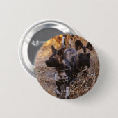 Badge Rond 5 Cm Bouton rond Chiens sauvages (Devant & derrière)