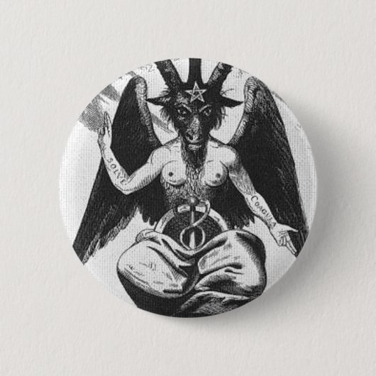 Badge Rond 5 Cm Bouton rond de Baphomet (Devant)