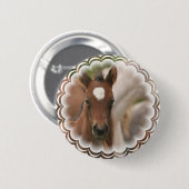 Badge Rond 5 Cm Bouton rond de bébé de cheval (Devant & derrière)