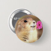 Badge Rond 5 Cm Bouton rond de chien de prairie (Devant & derrière)