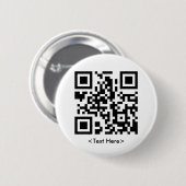 Badge Rond 5 Cm Bouton rond de code de QR (Devant & derrière)
