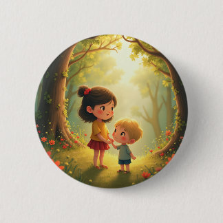 Badge Rond 5 Cm Bouton rond de conte fée