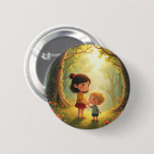Badge Rond 5 Cm Bouton rond de conte fée (Devant & derrière)