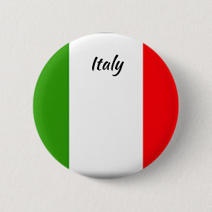Badge Rond 5 Cm Bouton rond de drapeau de l'Italie