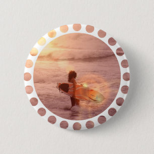 Badge Rond 5 Cm Bouton rond de fille de surfer