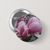 Badge Rond 5 Cm Bouton rond de magnolia (Devant & derrière)