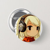 Badge Rond 5 Cm Bouton rond de musique de Chibi (Devant & derrière)