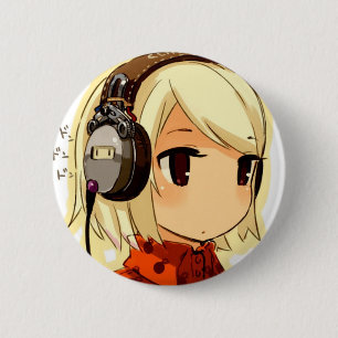 Badge Rond 5 Cm Bouton rond de musique de Chibi