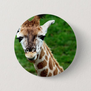Badge Rond 5 Cm Bouton rond de photo de girafe