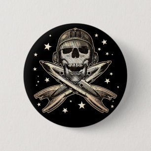 Badge Rond 5 Cm Bouton rond de pirate de l'espace