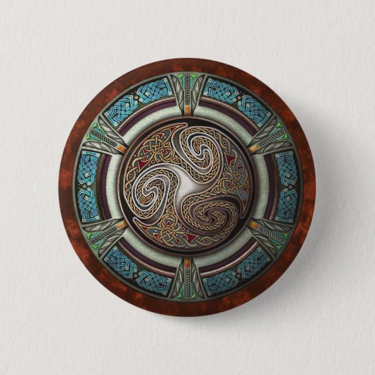 Badge Rond 5 Cm Bouton rond de Triskelion (Devant)