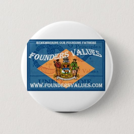 Badge Rond 5 Cm Bouton rond de valeurs de fondateurs (Devant)