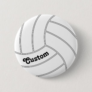 Badge Rond 5 Cm Bouton rond de volley-ball PERSONNALISABLE