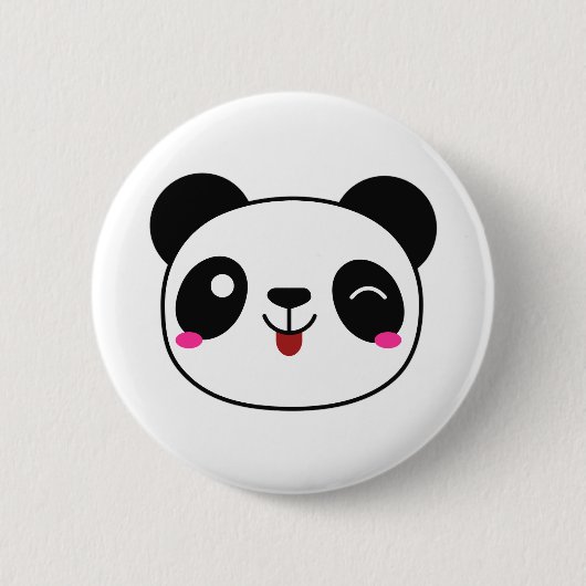 Badge Rond 5 Cm Bouton rond d'Emoji de panda (Devant)