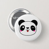 Badge Rond 5 Cm Bouton rond d'Emoji de panda (Devant & derrière)