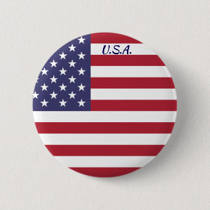 Badge Rond 5 Cm Bouton rond du drapeau américain