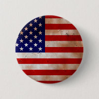 Bouton rond du drapeau américain vintage