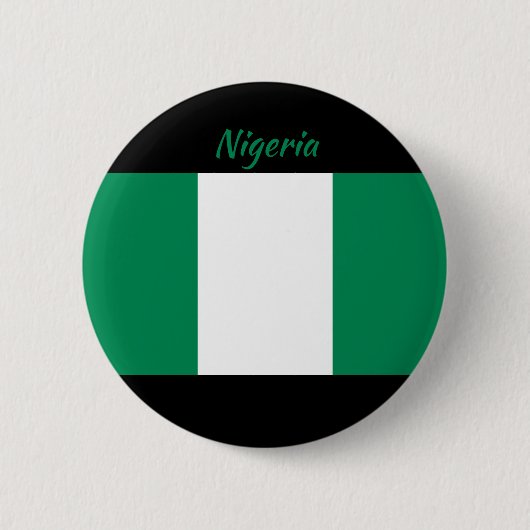 Badge Rond 5 Cm Bouton rond du drapeau du Nigeria (Devant)