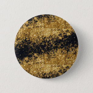 Badge Rond 5 Cm Bouton rond Faux Gold Parties scintillant Faux Bla
