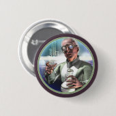 Badge Rond 5 Cm Bouton rond fou du scientifique #1 (Devant & derrière)