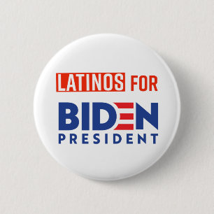Badge Rond 5 Cm Bouton rond Latinos Pour Joe Biden
