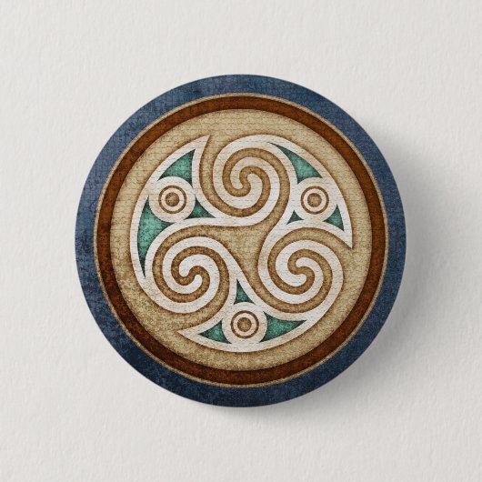 Badge Rond 5 Cm Bouton rond léger de Triskele (Devant)