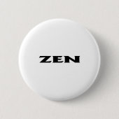 Badge Rond 5 Cm Bouton rond noir blanc standard Zen (Devant)