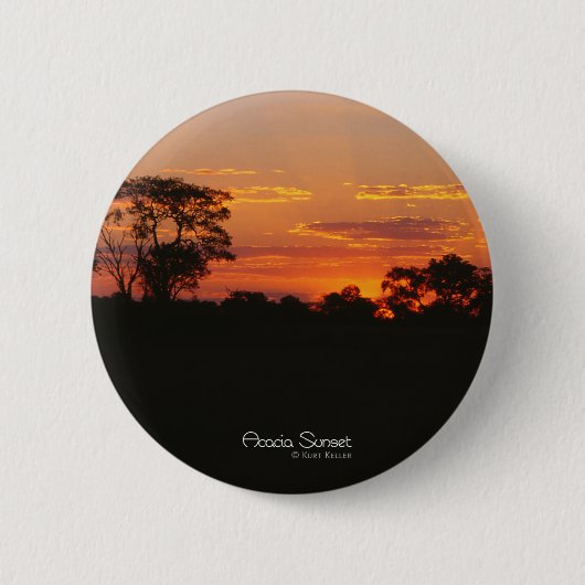 Badge Rond 5 Cm Bouton rond photo Acacia Sunset (Devant)