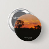 Badge Rond 5 Cm Bouton Rond Photo de Coucher de Soleil sur Acacia (Devant & derrière)