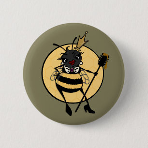 BADGE ROND 5 CM BOUTON ROND RETOUR DU COUPER QUEEN BEE