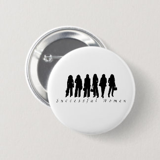 Badge Rond 5 Cm Bouton rond silhouette de femme qui réussit