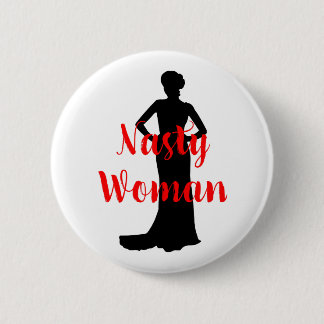 Badge Rond 5 Cm Bouton rond Silhouette Femme Nasty