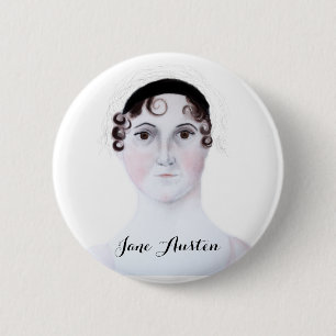 Badge Rond 5 Cm Bouton rond standard Jane Austen, 2¼ pouces