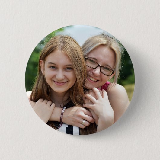 Badge Rond 5 Cm Bouton rond unique de 2¼ avec votre photo (Devant)