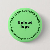Badge Rond 5 Cm Bouton rond vert de marque commerciale (Devant)