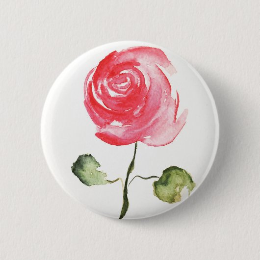Badge Rond 5 Cm Bouton rose (Devant)