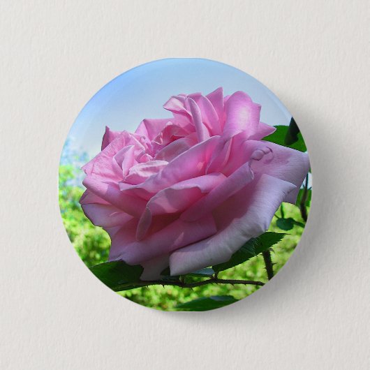 Badge Rond 5 Cm Bouton rose (Devant)