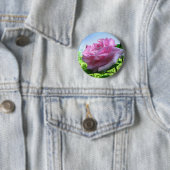 Badge Rond 5 Cm Bouton rose (En situation)