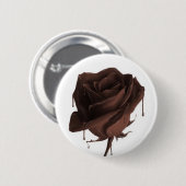 Badge Rond 5 Cm Bouton rose de chocolat (Devant & derrière)