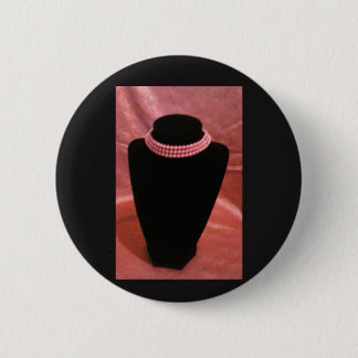 Badge Rond 5 Cm bouton rose de foulard