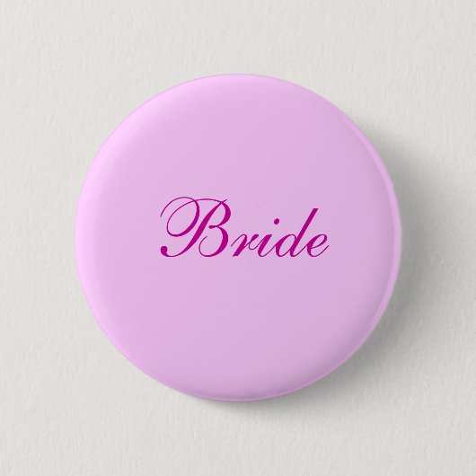 Badge Rond 5 Cm Bouton rose de jeune mariée (Devant)