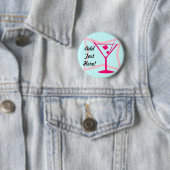 Badge Rond 5 Cm Bouton rose de Martini (En situation)