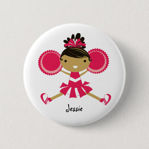 Badge Rond 5 Cm Bouton rose de nom de fête d'anniversaire de