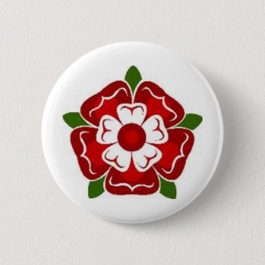 Badge Rond 5 Cm Bouton rose de Tudor (Devant)