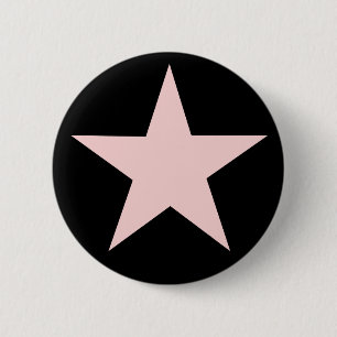 Badge Rond 5 Cm Bouton rose d'étoile