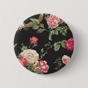 Badge Rond 5 Cm Bouton Rose sauvage